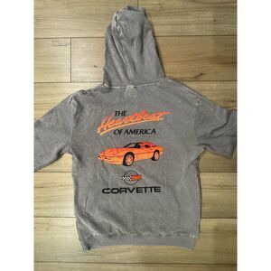 GM OFFICIAL LICENSED GENERAL MOTORS CORVETTE  GRAY HOODIE BOYS 16 18 NWT Car